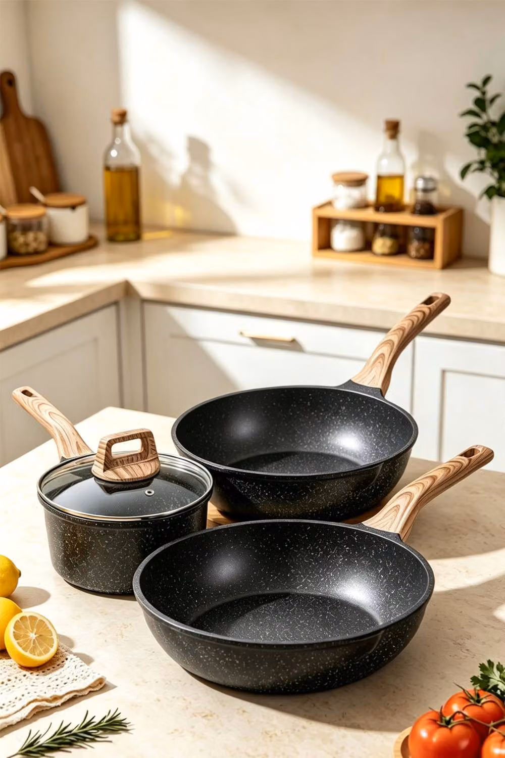 ExtraStar 7-Piece Nonstick Cookware Set in Black – 2