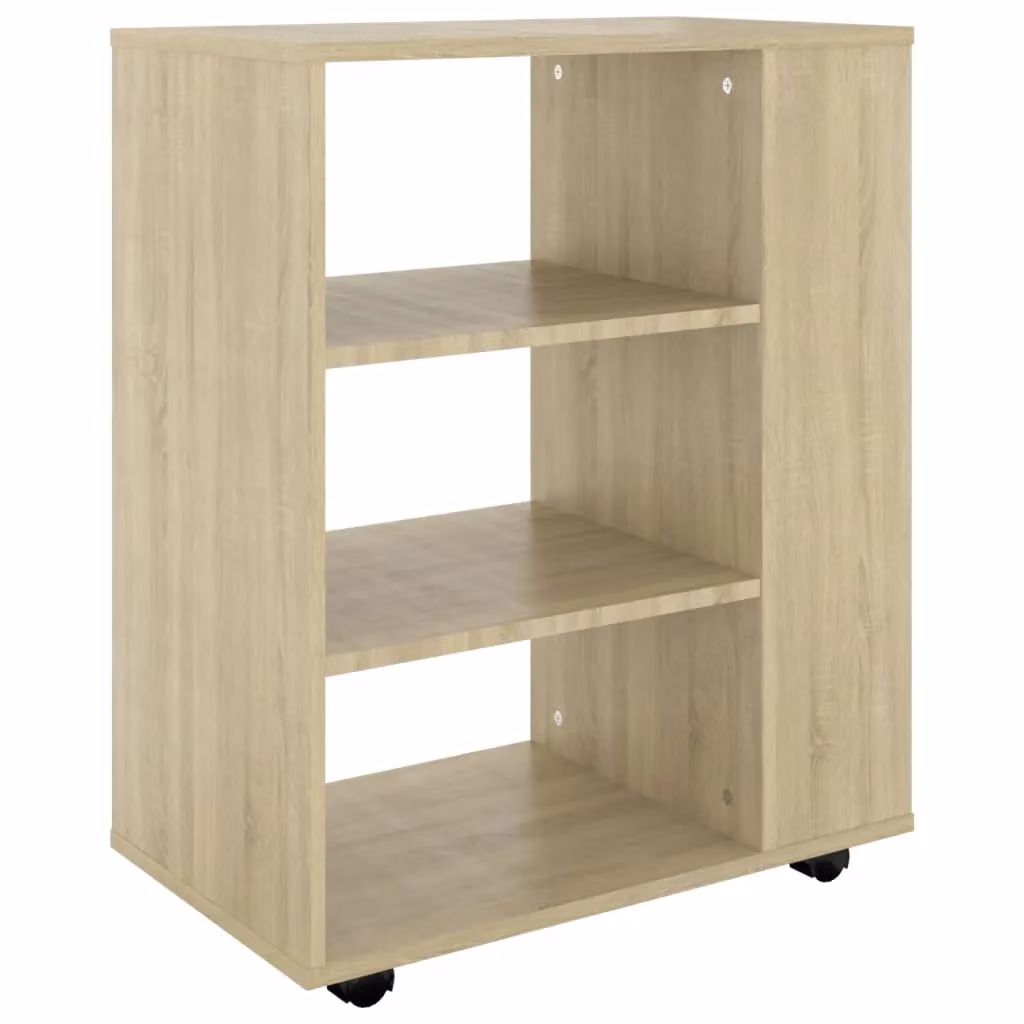 Berkfield Home Rolling Cabinet in Sonoma Oak Brown, W/D/H: 60 x 35 x 75 cm – 2