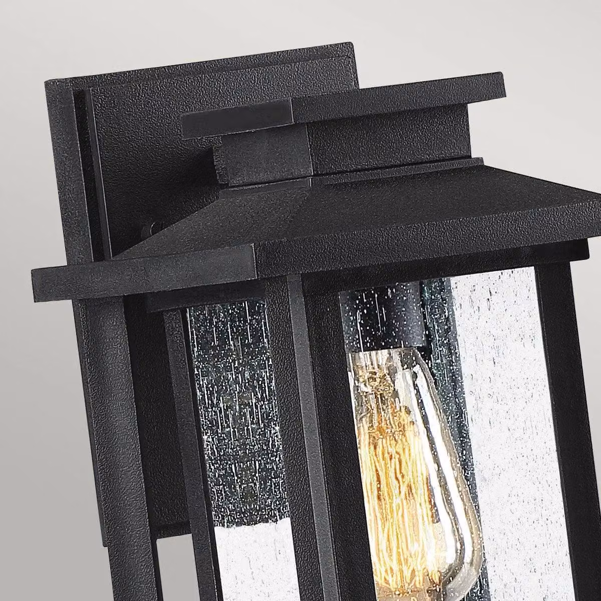 Quoizel Wakefield Outdoor Wall Lantern in Black with Transparent Glass, IP44 Rated – 2