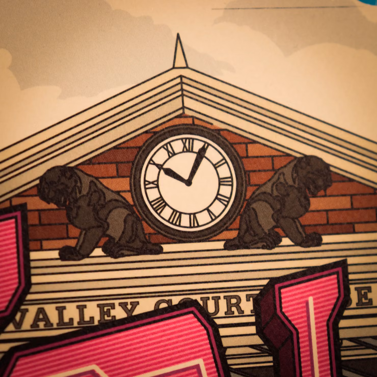FaNaTtik Back to the Future 40th Anniversary Hill Valley Limited Edition and Numbered A3 Art Print, Multicolour – 2