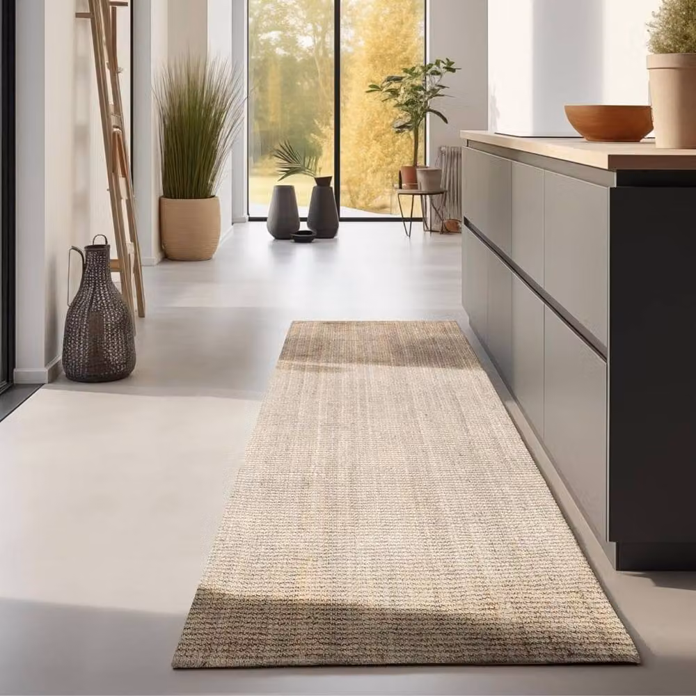 Hanse Home Handwoven Jute Rug in Beige and White, W: 80 cm, L: 150 cm – 4