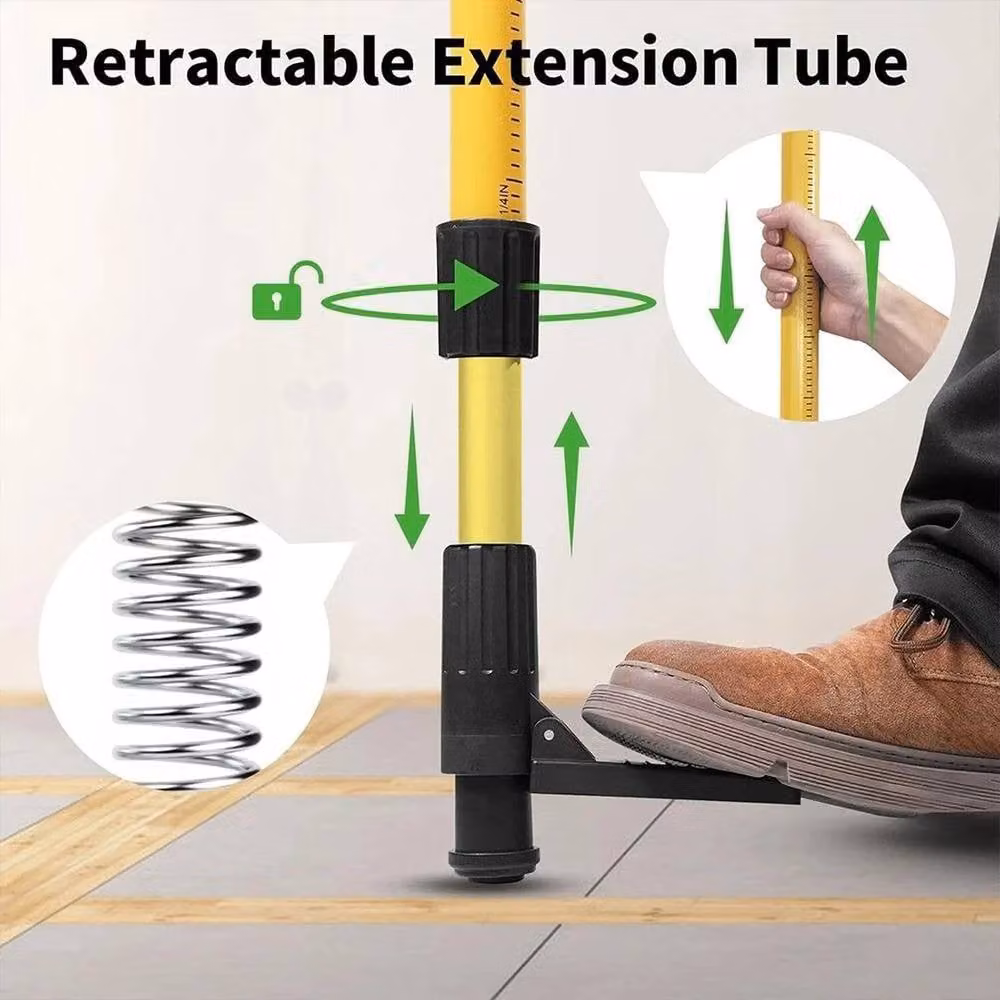 FLAVORA Adjustable Telescopic Tripod Support Pole, Yellow, W/D/H: 520 x 520 x 1000 cm – 5