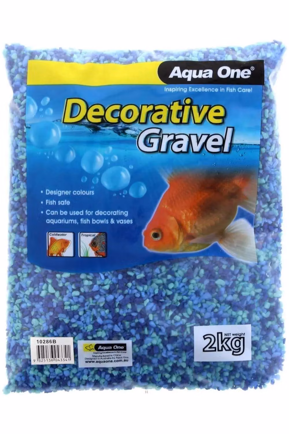 Aqua One Decorative Mixed Aqua and Blue Aquarium Gravel, 2kg – 2