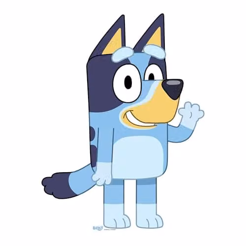 Star Cutouts SC4463 Bluey Cardboard Cutout, Blue, Height: 91 cm