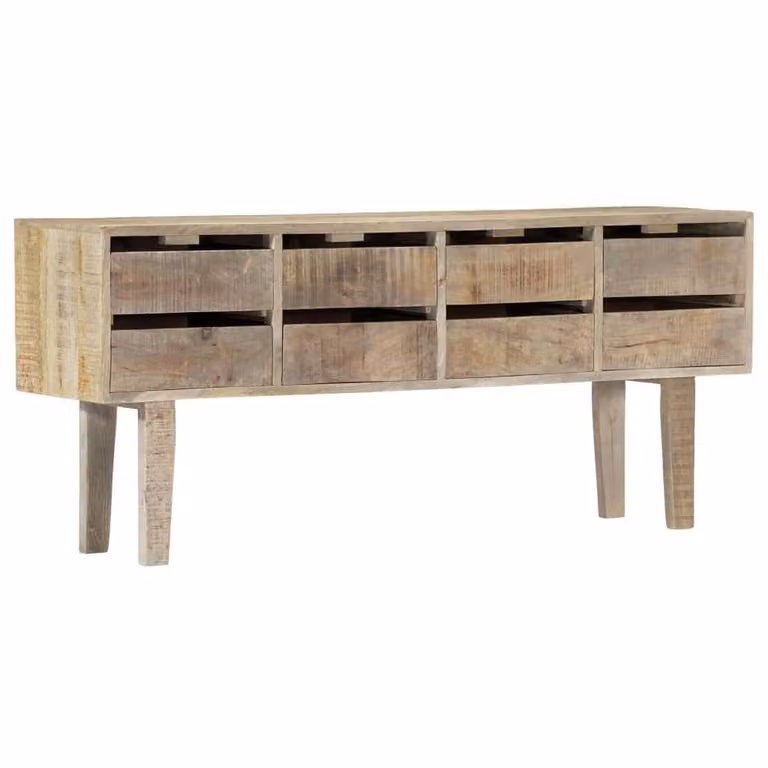 Berkfield Home Solid Mango Wood Sideboard in Brown, W/D/H: 140 x 30 x 60 cm