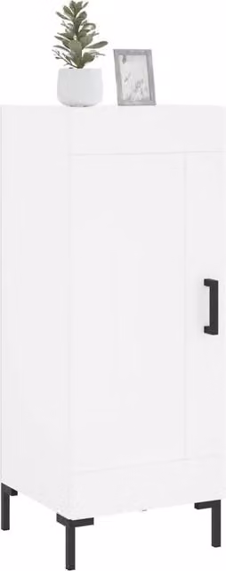 Berkfield Home White Modern Sideboard in Engineered Wood W/D/H: 34.5 x 34.5 x 90 cm – 1