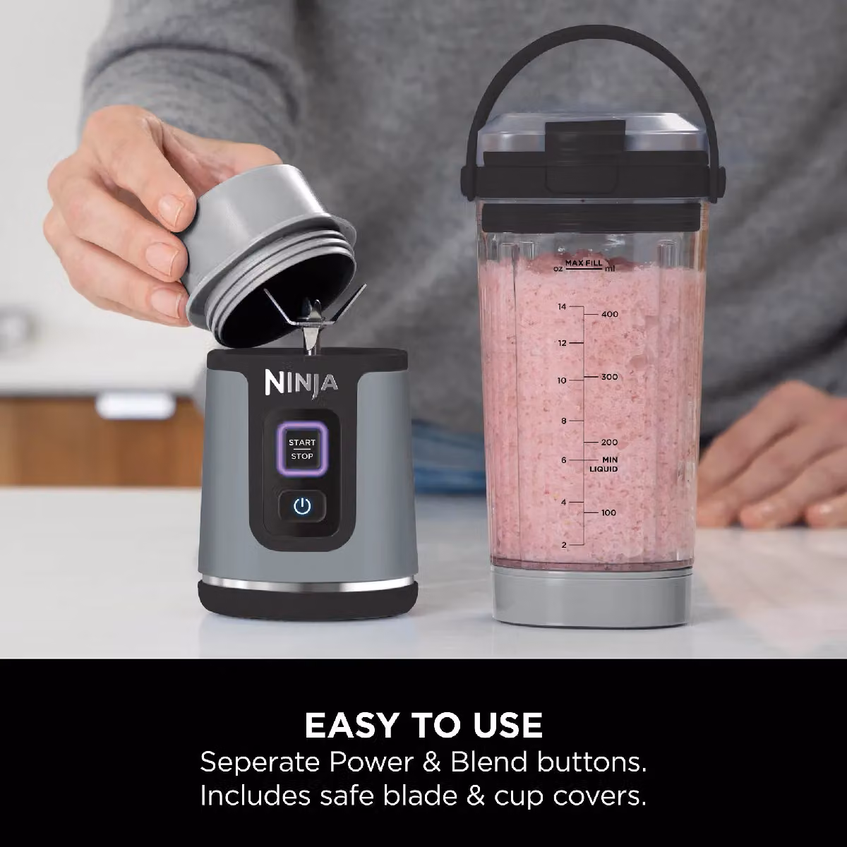 Ninja Blast Portable Cordless Blender, 0.53 l, Black – 12
