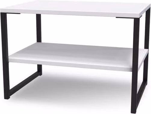 Welcome Furniture Diego Bedside Table in White Matt Metal