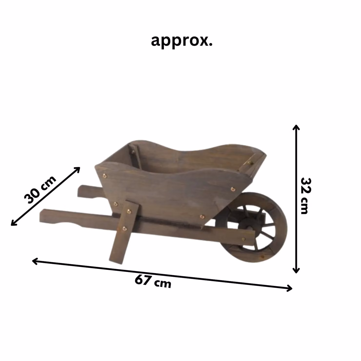 Marco Paul Large Wheelbarrow Flower Garden Planter, Grey – 2