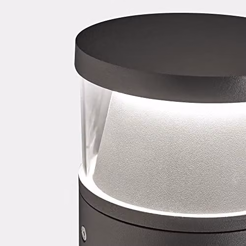 Netlighting Dan Outdoor LED Bollard in Urban Grey, 8.9W, 3000K, IP65 – 3