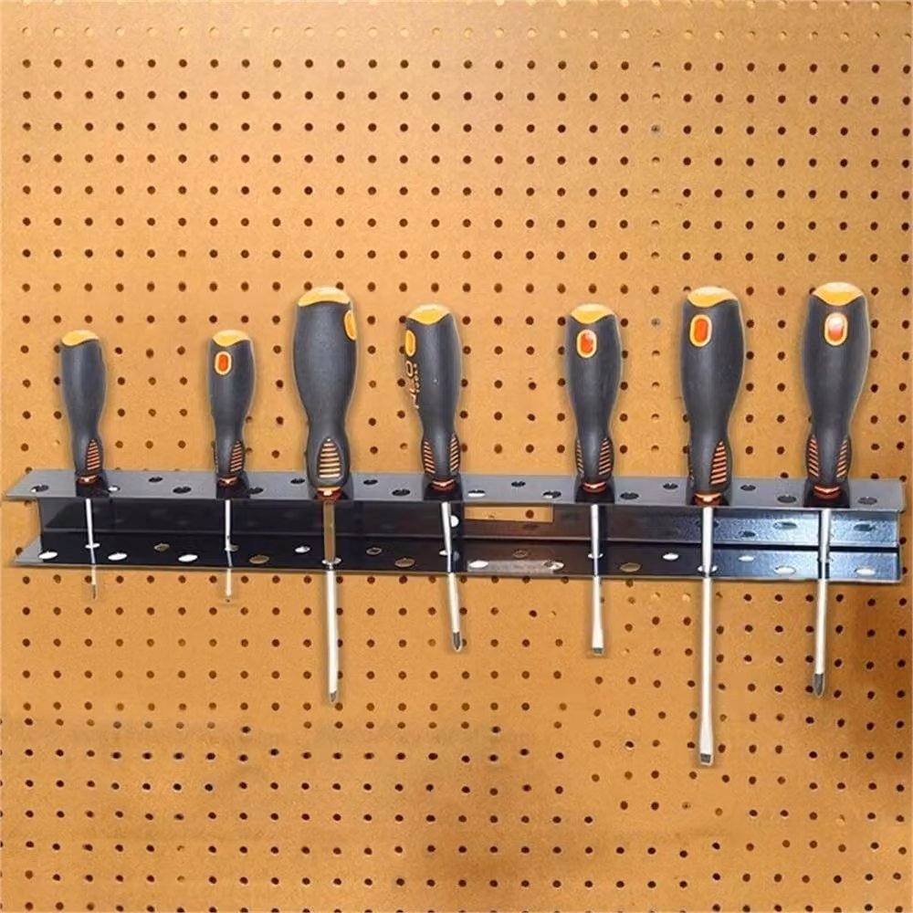 Nordara 2-Pack Wall Mounted Steel Screwdriver Organizer Rack and Tool Holder in Black – 3