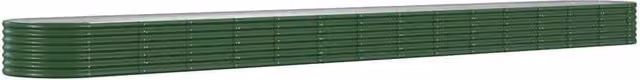 Berkfield Home Garden Powder-coated Steel Raised Bed, Green, W: 620 cm, D: 80 cm, H: 36 cm – 1