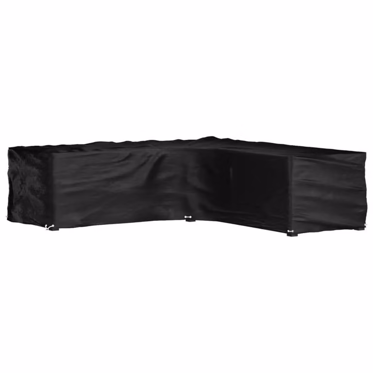Berkfield Home L-Shaped Garden Furniture Cover with 16 Eyelets, Black, W/D/H: 285 x 285 x 70 cm