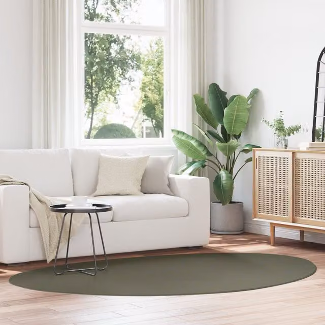 Berkfield Home HUARTE Washable Soft Short Pile Rug in Forest Green, W: 160 cm x L: 230 cm
