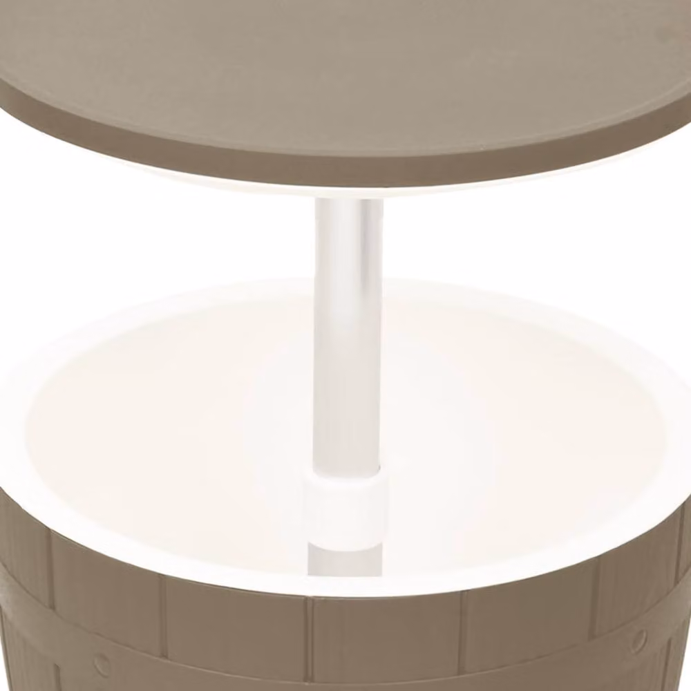 Berkfield Home 3-in-1 Ice Cooler Table in Light Brown Polypropylene – 3