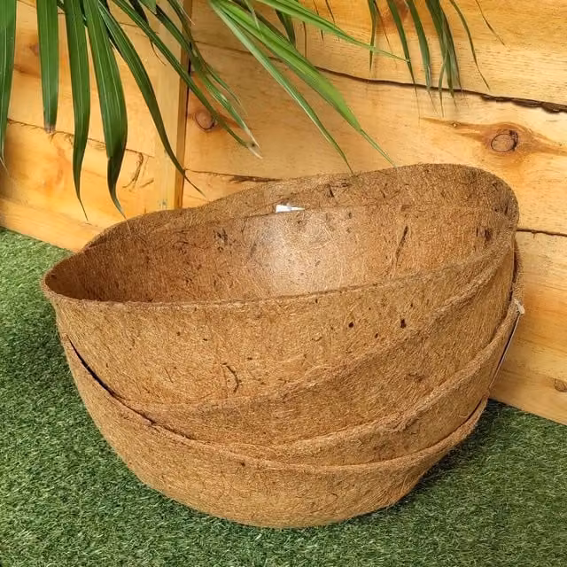 Shop4allsorts Natural Brown Coco Hanging Basket Liner for 14 Inch Baskets