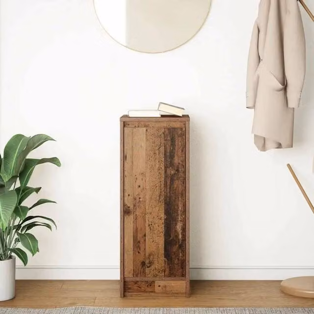 Berkfield Home Rustic Old Wood Sideboard in Brown, W/D/H: 29.5 x 34 x 76 cm – 1