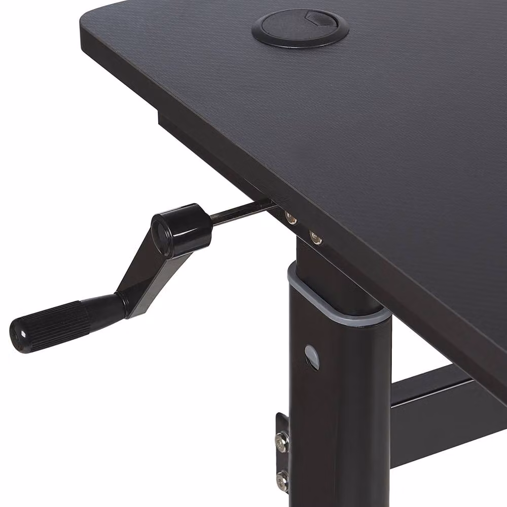 Wyld and Coco Adjustable Gaming Desk in Black with Manual Crank and Height Adjustment, W: 120 cm, D: 60 cm – 3