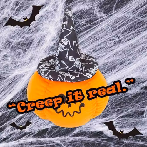 VFM e-Store Pumpkin Soft Toy Halloween Decoration in Orange and Black, W/D/H: 23 x 16 x 12 cm – 4