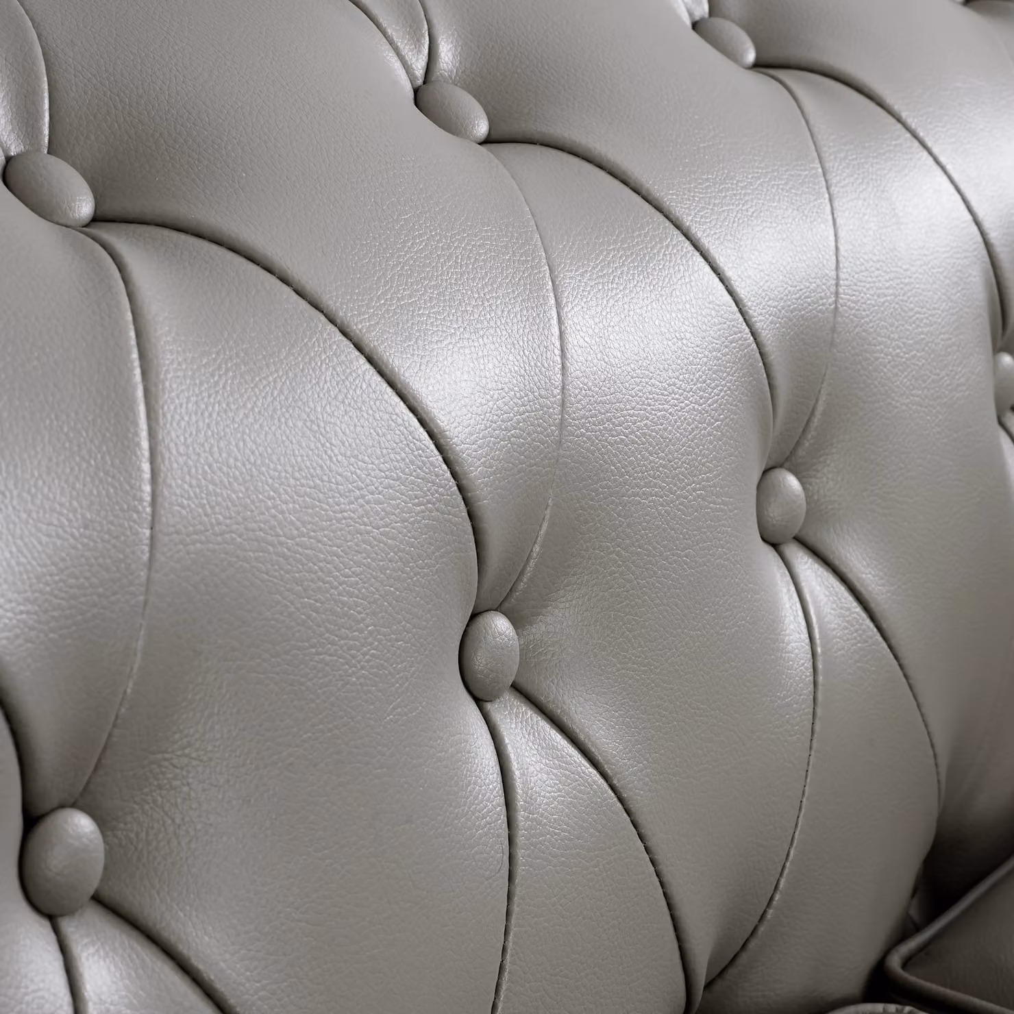Bravich LTD Grey Faux Leather Chesterfield Button-Tufted 1 Seater Armchair – 3