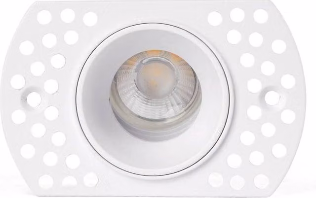 Netlighting Flic Trimless Adjustable Recessed Round Downlight in White with GU10 Socket