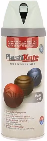 Plastikote Twist & Spray Matt Blue Plastic Paint 400ml
