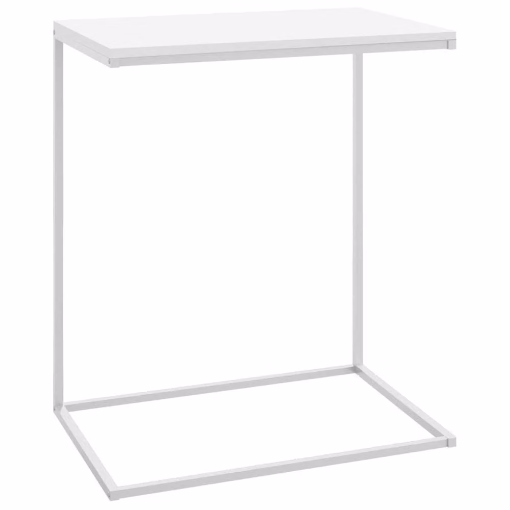 Berkfield Home White Side Table in Engineered Wood W/D/H: 55 x 35 x 66 cm – 2