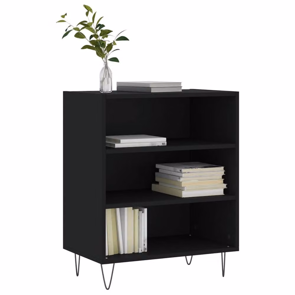 Berkfield Home Modern Black Matt Sideboard, W/D/H: 57 x 35 x 70 cm – 3