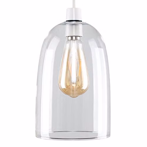 MiniSun Modern Clear Dome Glass Ceiling Light Shade, Shade Width: 15 cm