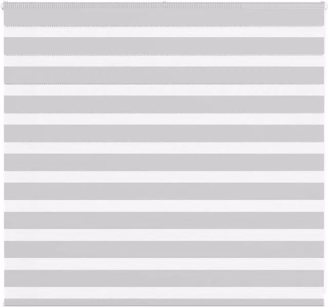 Berkfield Home Zebra Day and Night Blind in Grey Polyester, W: 100 cm, H: 165 cm