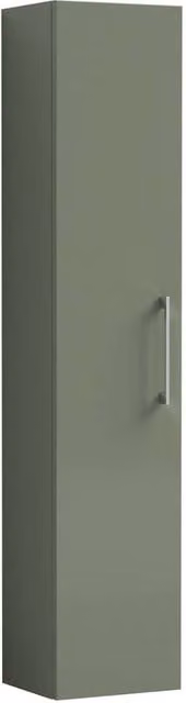Balterley Tall Wall Hung Bathroom Unit in Satin Green Finish, Height: 300 mm – 1
