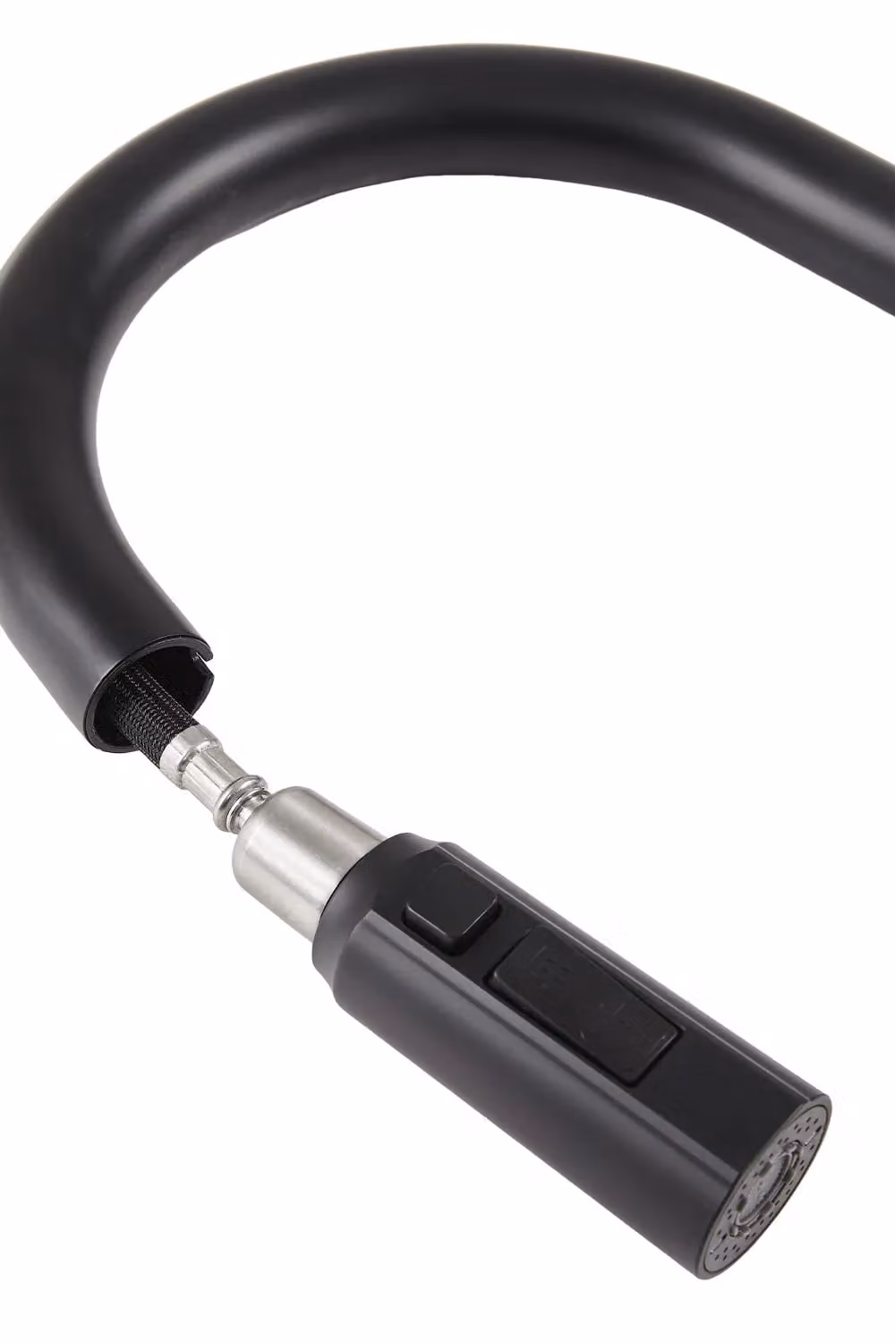 Living and Home Matt Black Stainless Steel Kitchen Faucet with Pull-out Sprayer and Spray Function – 6
