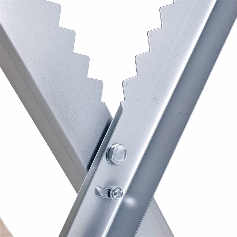 Nordara Steel Foldable Saw Horse Support in Silver, W: 52 cm – 2