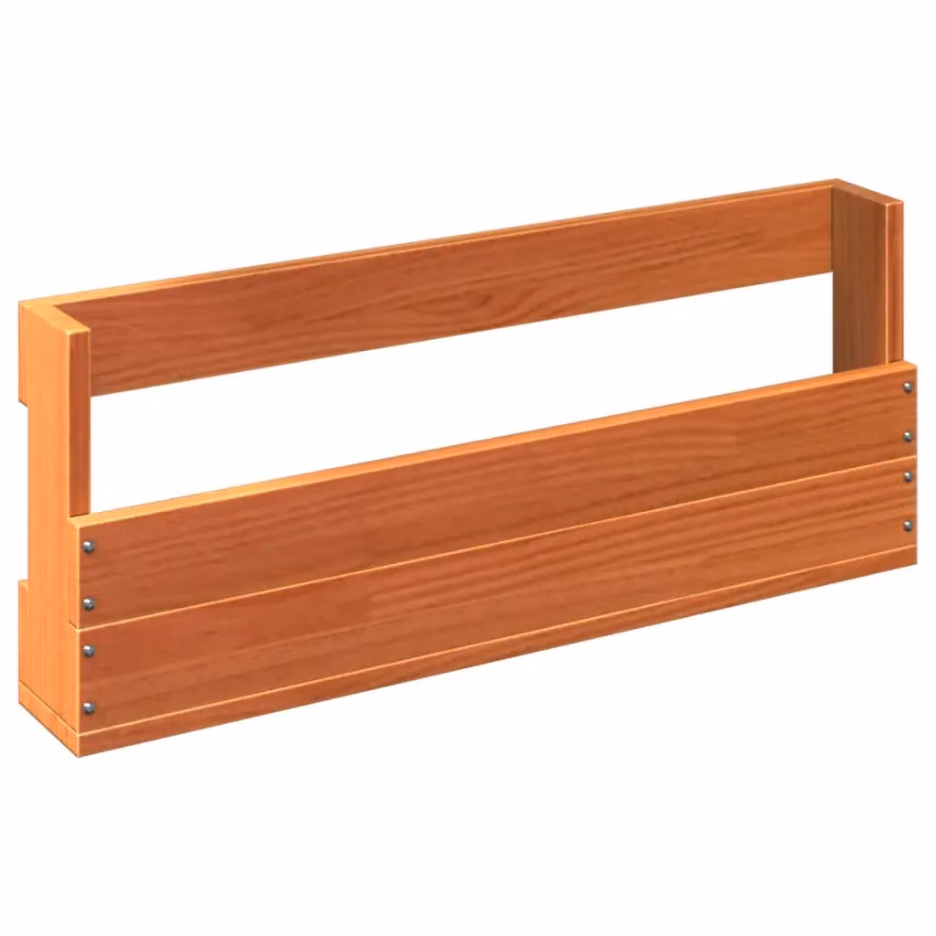 Berkfield Home Wall-mounted Shoe Racks, 2 Pack, Wax Brown Solid Pine Wood, W: 59 cm, D: 23.5 cm, H: 8.5 cm – 4