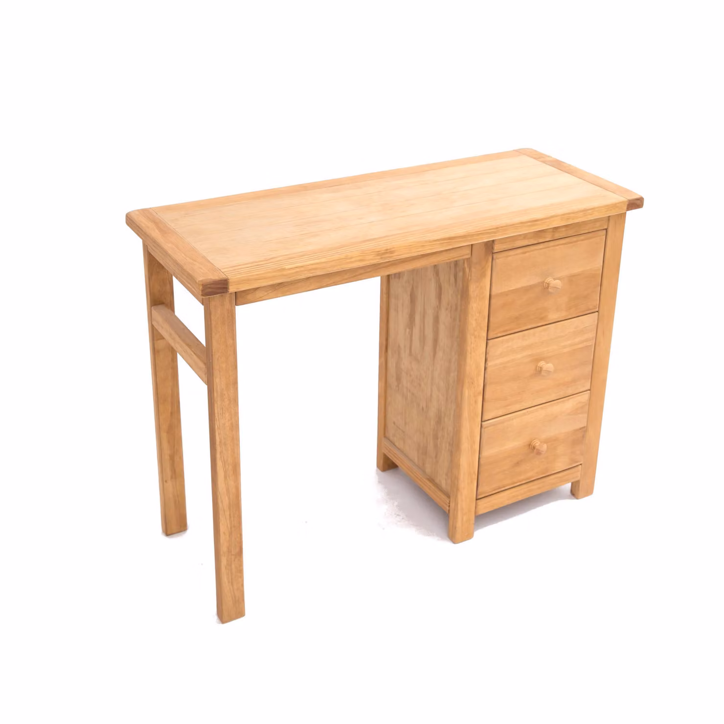 Cabinet Bits Lugo 3 Drawer Dressing Table in Brown Waxed Pine – 2