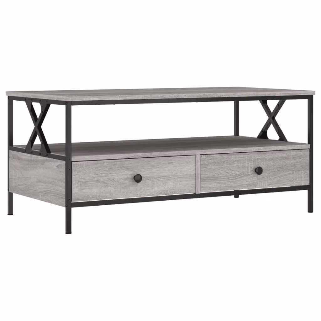 Berkfield Home Grey Sonoma Coffee Table, W/D/H: 100 x 51 x 45 cm – 2