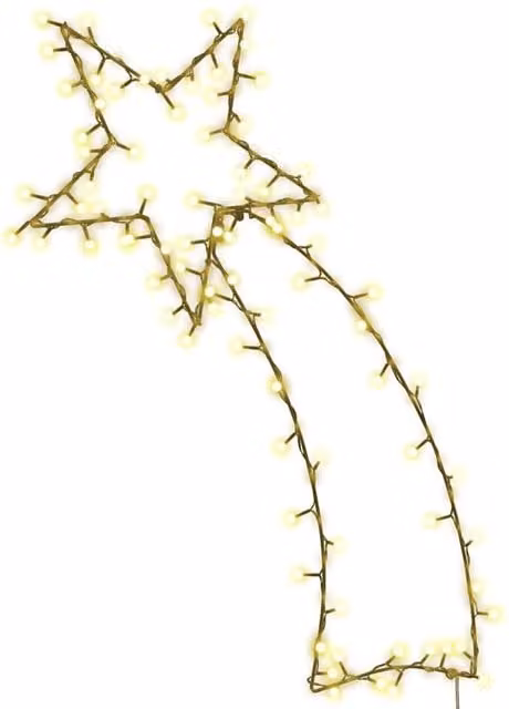 Berkfield Home Shooting Star Silhouette Christmas Lights with 115 Warm White LEDs in Black