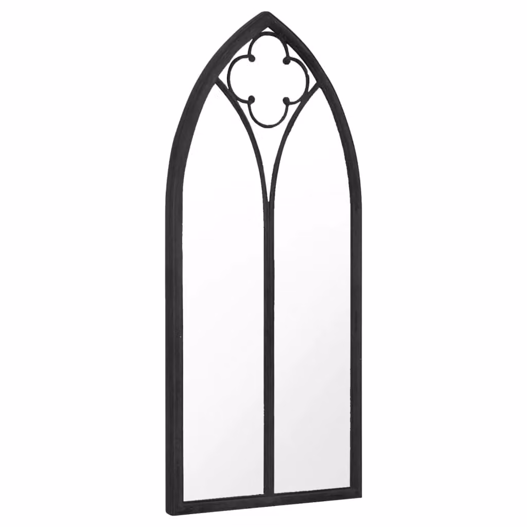 Berkfield Antique Black Metal Rectangular Wall Mirror for Outdoor Use W: 100 cm, H: 45 cm – 2