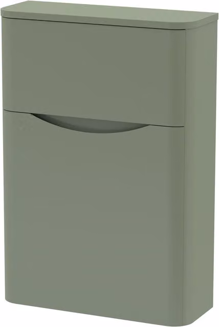 Balterley Modern Matt Green Concealed Cistern Bathroom Floor Toilet Unit, Width: 55 cm