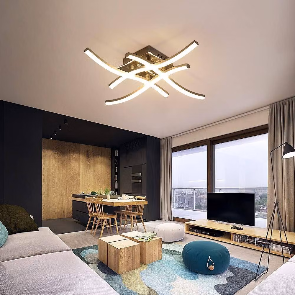 Goeco Dimmable LED Ceiling Light, 28W, 3150LM, Silver – 6