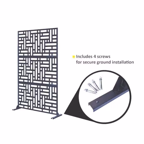 Nicoman Metal Outdoor Privacy Screen in Anthracite Grey, W/H: 90 x 180 cm – 3