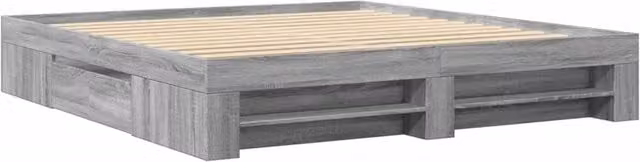 Berkfield Home Sonoma Super King Bed Frame with Drawers, Grey, W/D/H: 180 x 203 x 33 cm