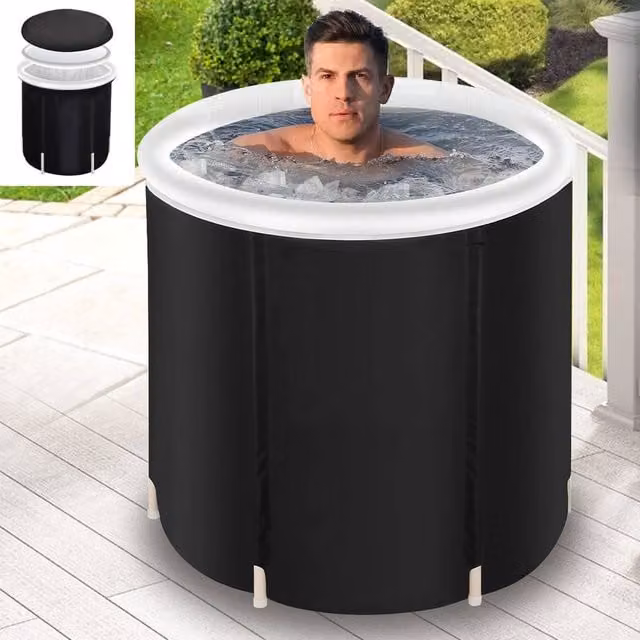 SPETLEK Large Portable Ice Bath Tub for Cold Plunge Therapy and Recovery, W/D/H: 80 x 80 x 75 cm – 1