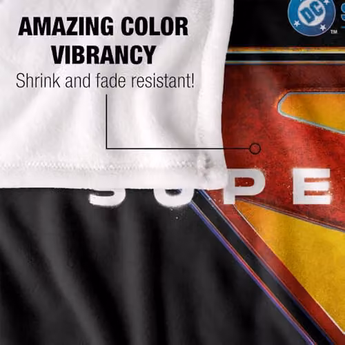 LOGOVISION Super Girl 2026 Full Colour Shield Super Soft Fleece Throw Blanket, Multicolour, W/D/H: 91 x 147 cm – 3