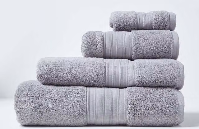 Homescapes Grey Supima Cotton Bath Sheet