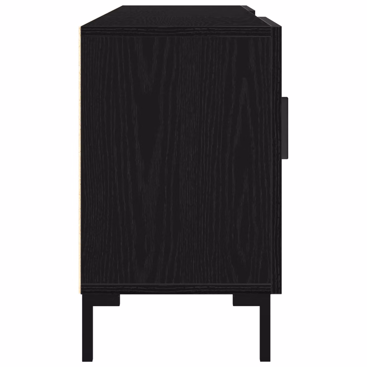 Berkfield Home Modern TV Cabinet in Black Oak, W/D/H: 150 x 30 x 50 cm – 3