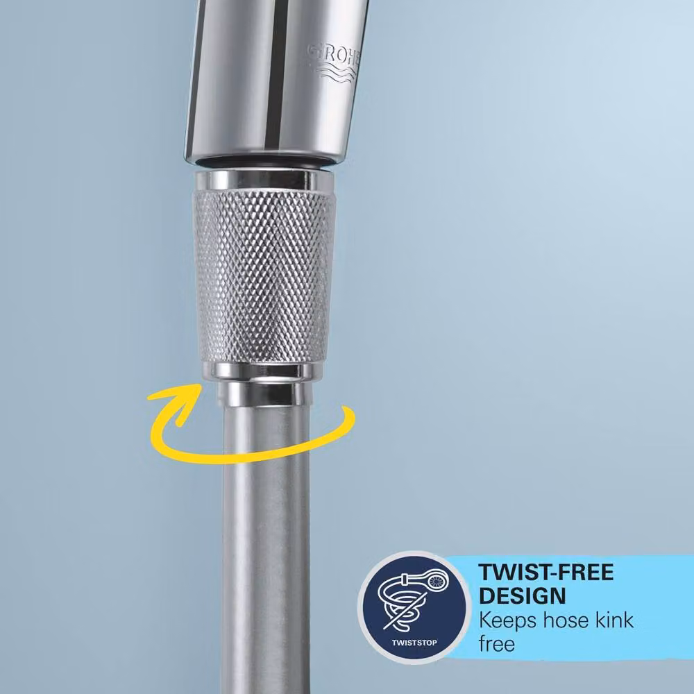 Grohe Silverflex Shower Hose in Chrome, 1.5 m – 2