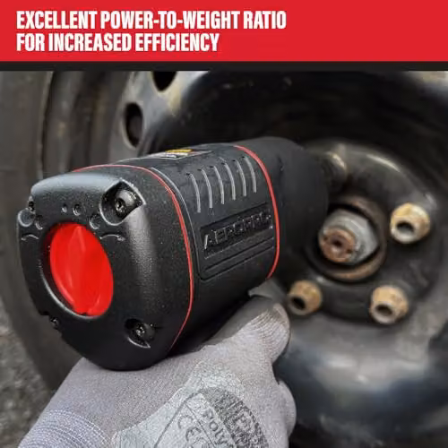 SIP Air Impact Wrench 1/2" Composite Square Drive Twin Hammer Air Tool, 610Nm, Black – 5