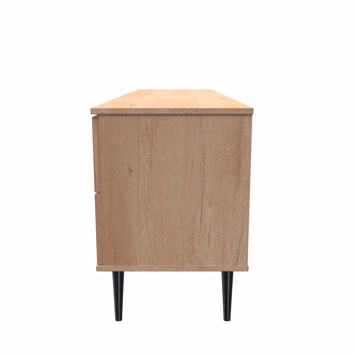 Ready Assembled 2 U Fuji Wide Sideboard with 2 Doors and 2 Drawers in Natural Wood Finish – 2