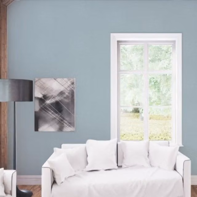 Prestigious Textiles Crush Moonstone Abstract Scrubbable Wallpaper in Blue